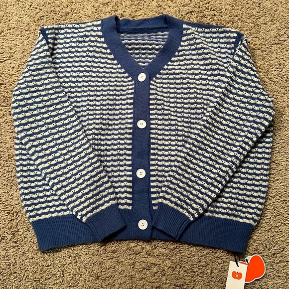 cider blue/white stripped sweater - Picture 1 of 2